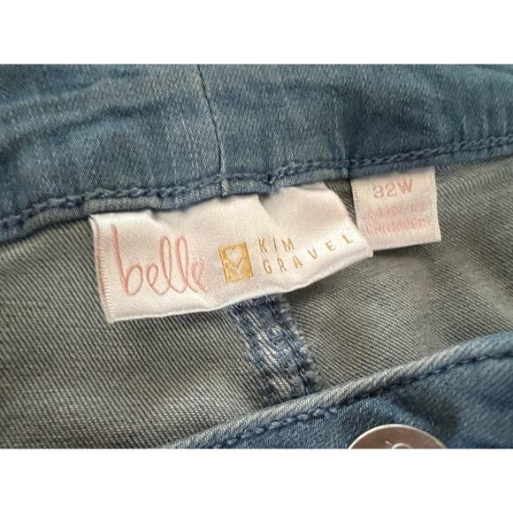 KIM GRAVEL TRIPLE LUXE DENIM CAPRI NWOT PLUS SIZE 32W VINTAGE LIGHT WASH - Picture 5 of 11